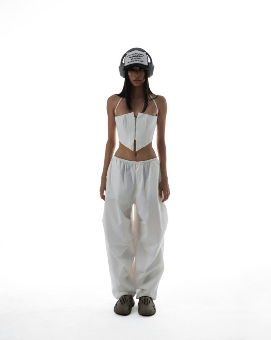 KHAKI WHITE PANTS