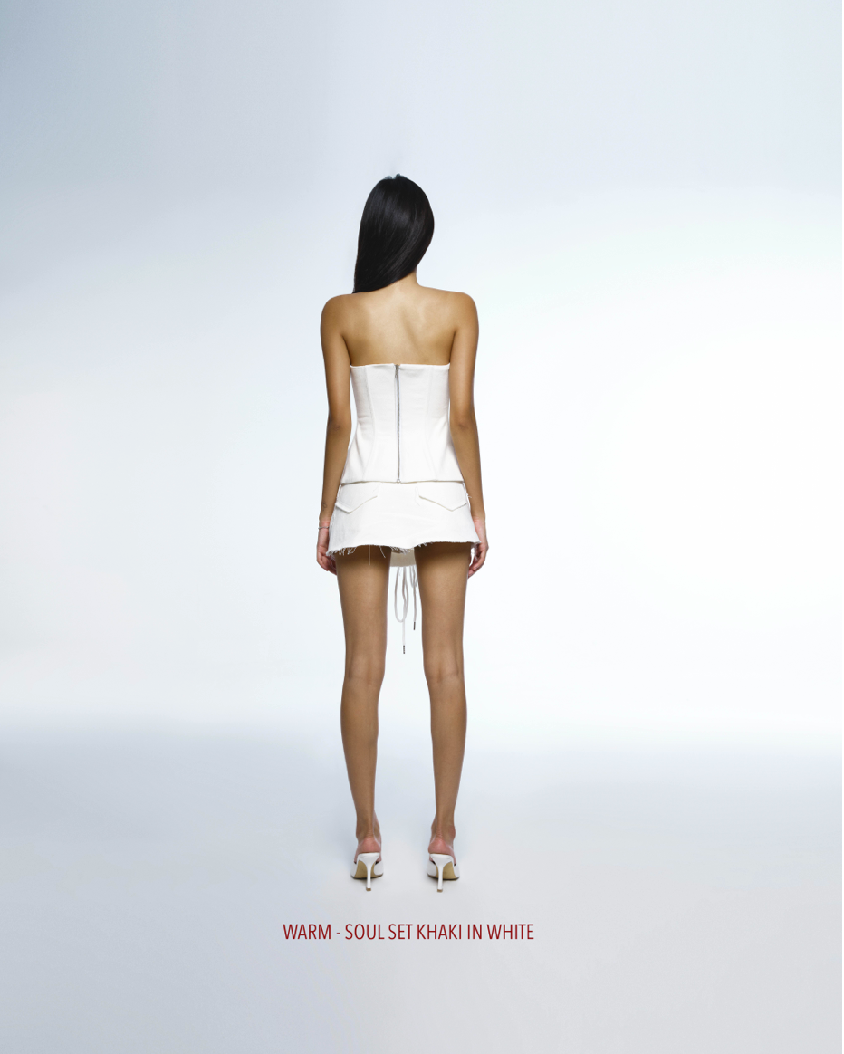 WARM SOUL SET KHAKI - WHITE by Huelleyrose