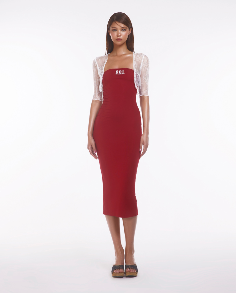 BURN 001 DRESS - RED by Huelleyrose