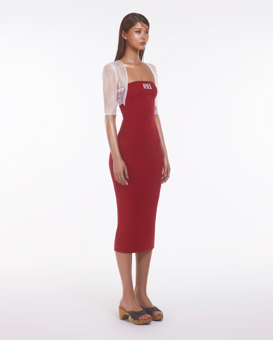 BURN 001 DRESS - RED by Huelleyrose