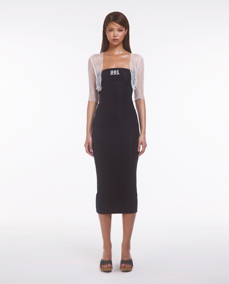 BURN 001 DRESS - BLACK by Huelleyrose