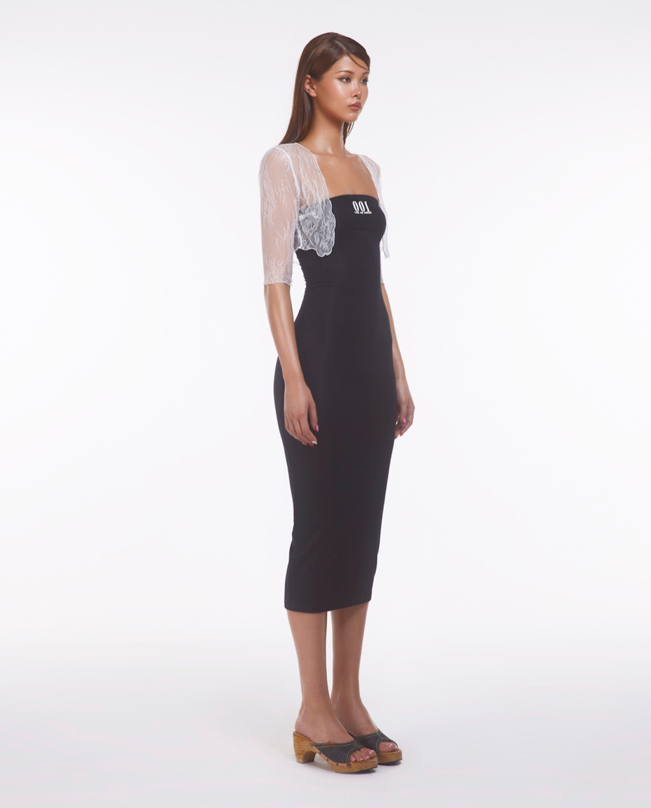 BURN 001 DRESS - BLACK by Huelleyrose