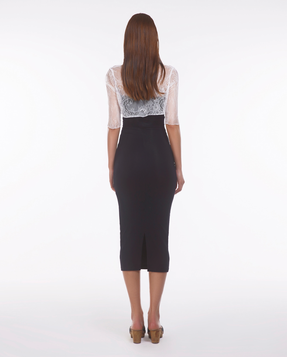 BURN 001 DRESS - BLACK by Huelleyrose