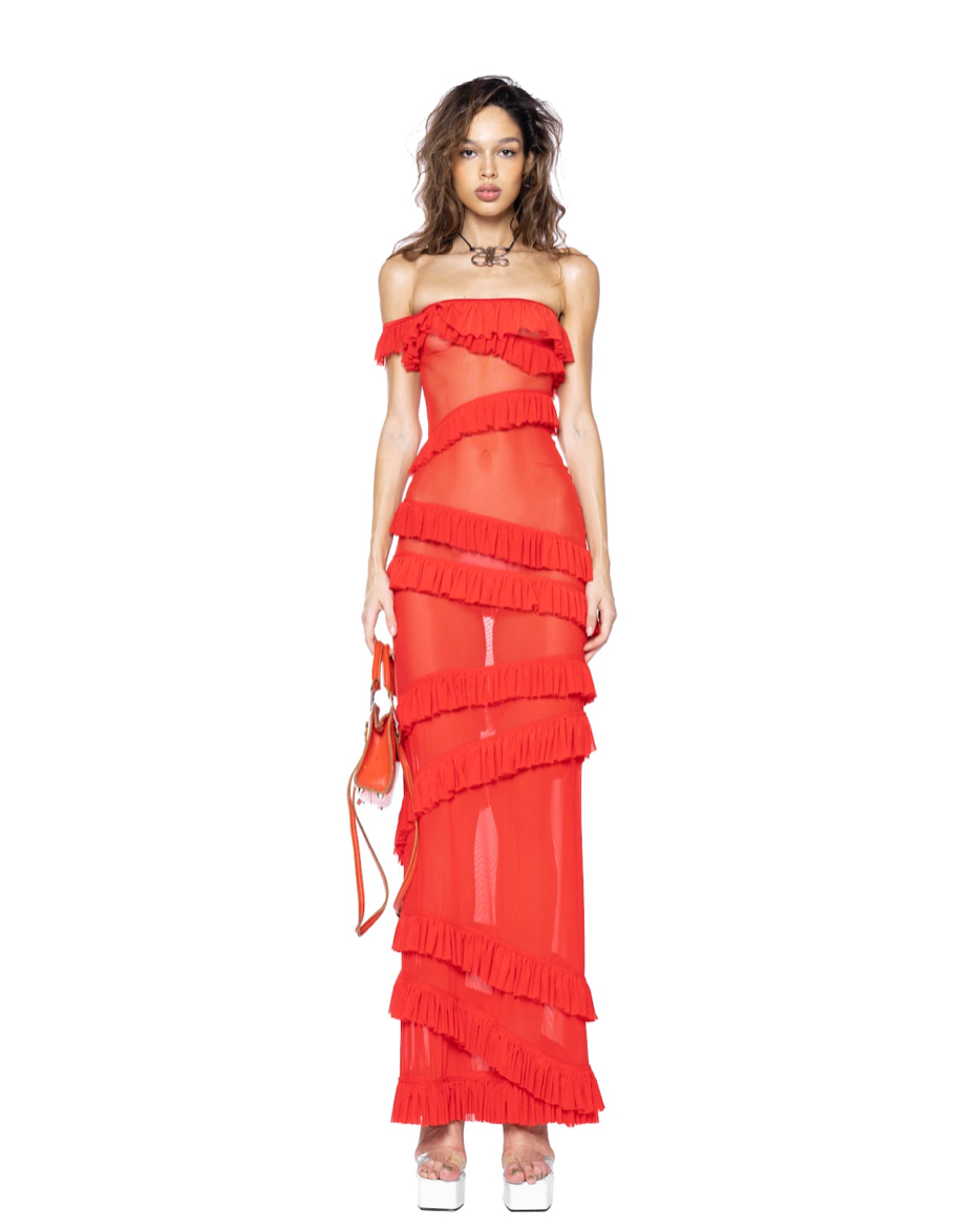 LYA DRESS - RED by Huelleyrose