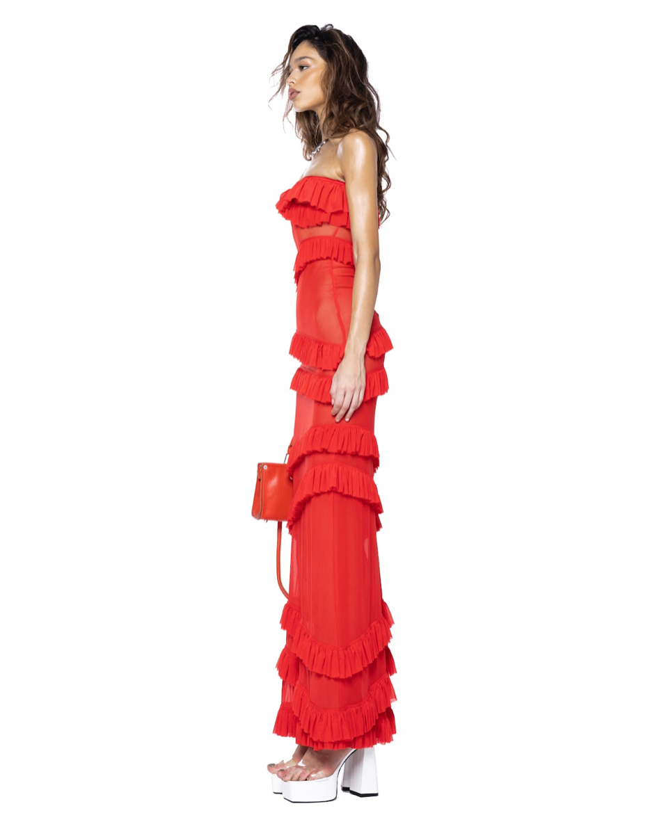 LYA DRESS - RED by Huelleyrose