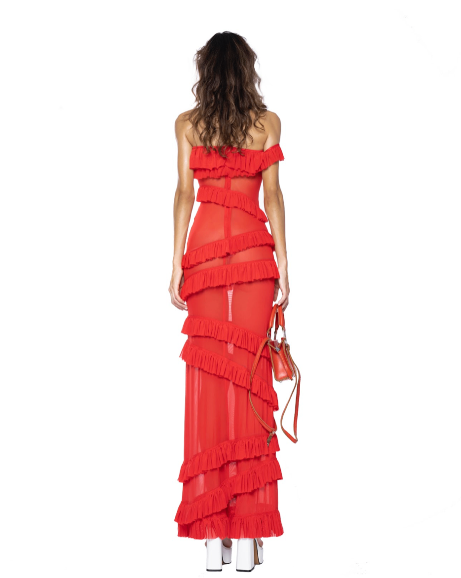 LYA DRESS - RED by Huelleyrose