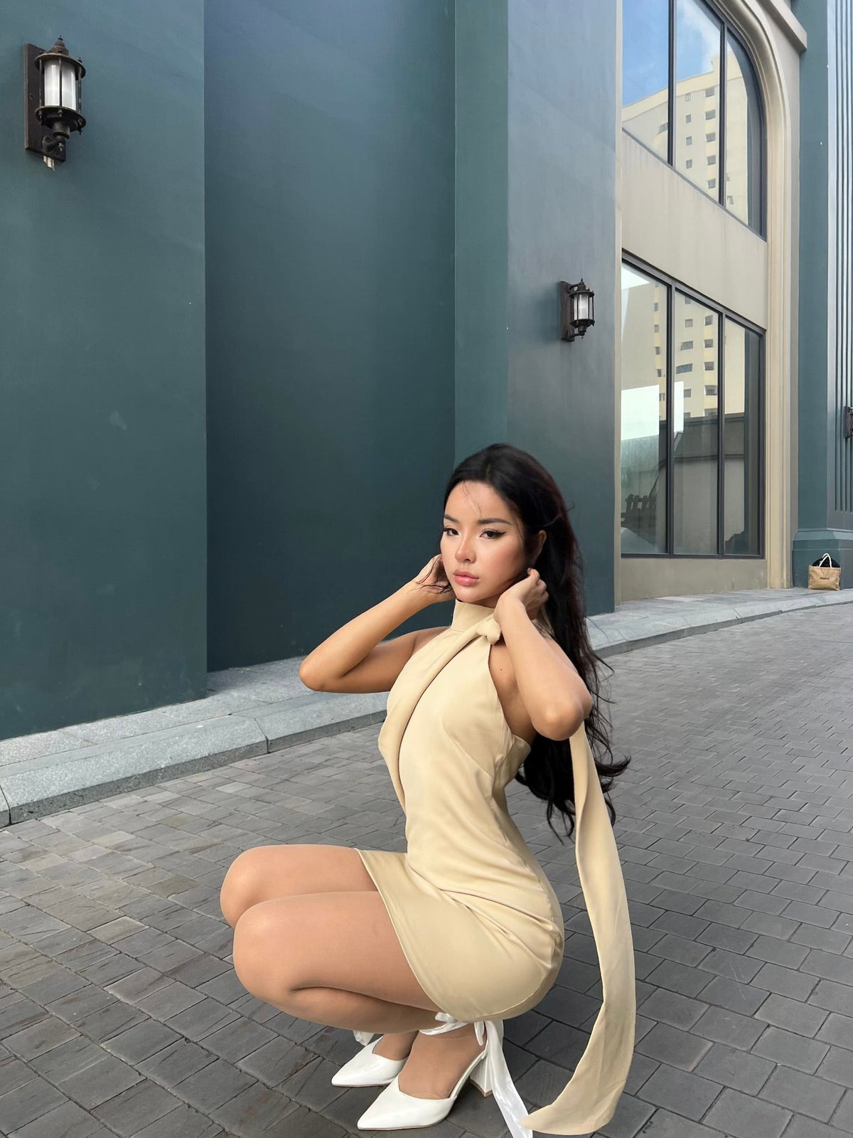 Colette Beige Dress by The Nicolétte House