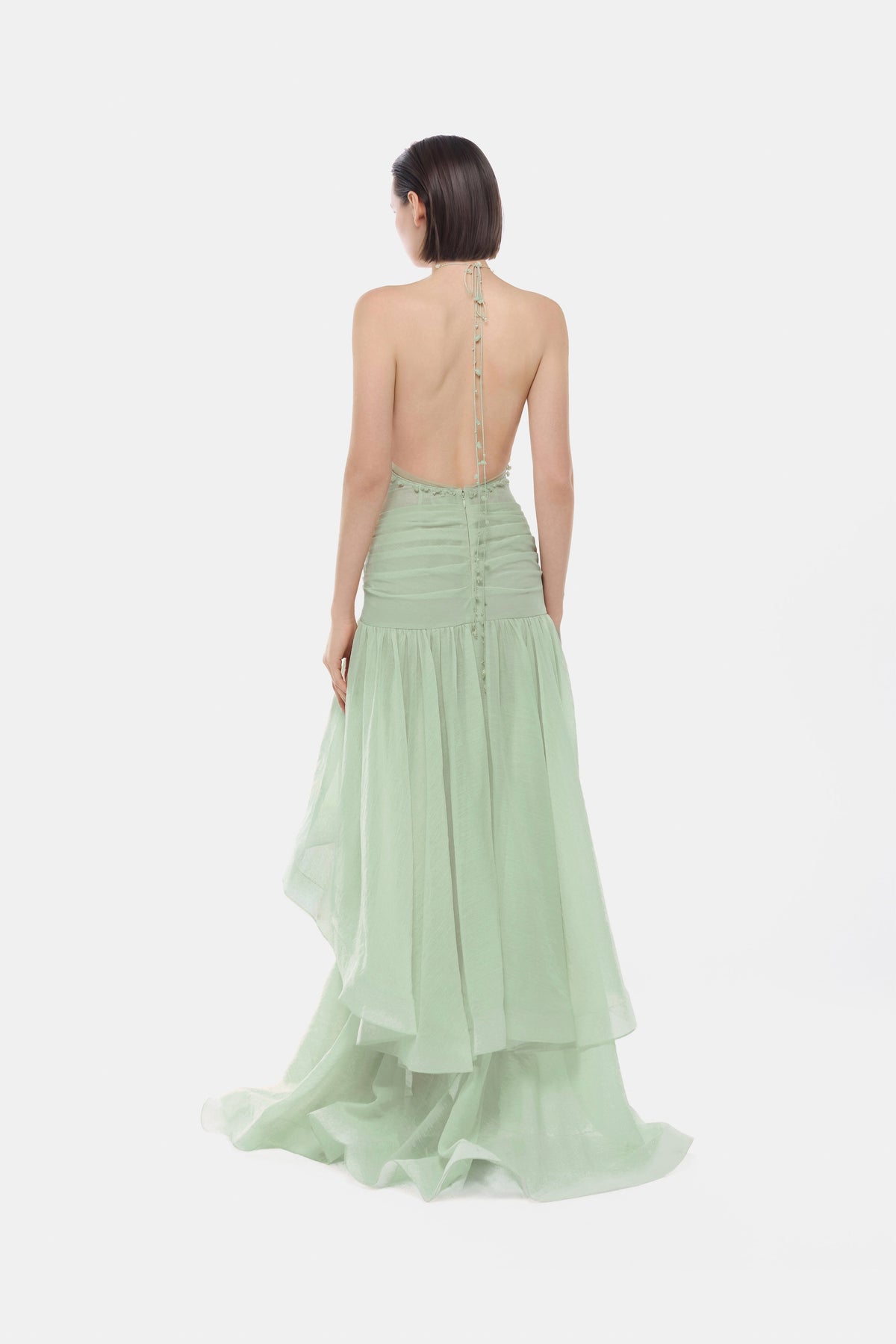 Mint Open-Back Halter Dress by Montsand