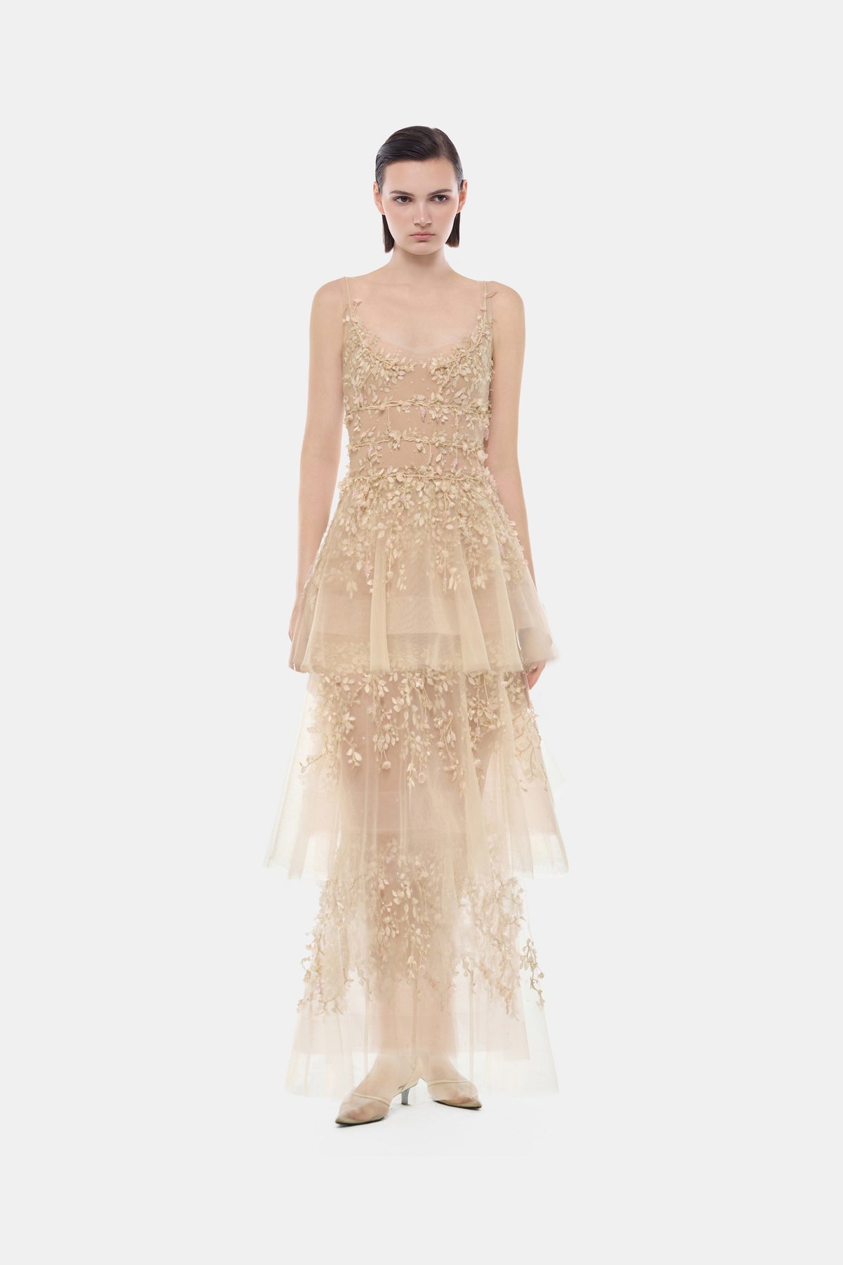 Pastel Tiered Maxi Dress by Montsand