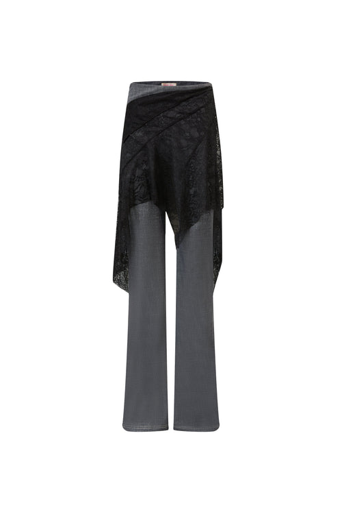 "Laced Up Jeans" Gray by Sultry Virgin