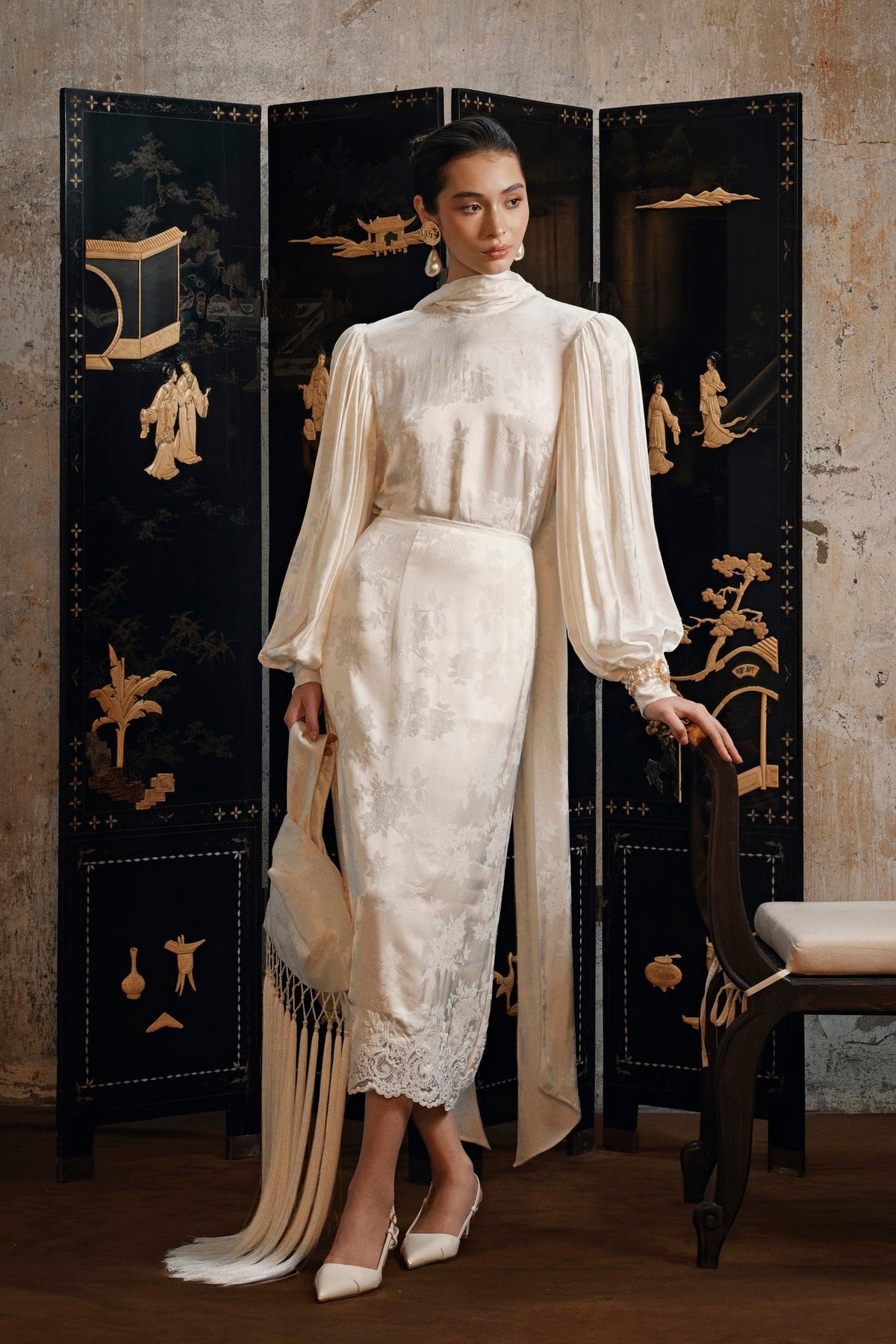 Contour Silk Blouse by HUONG Boutique