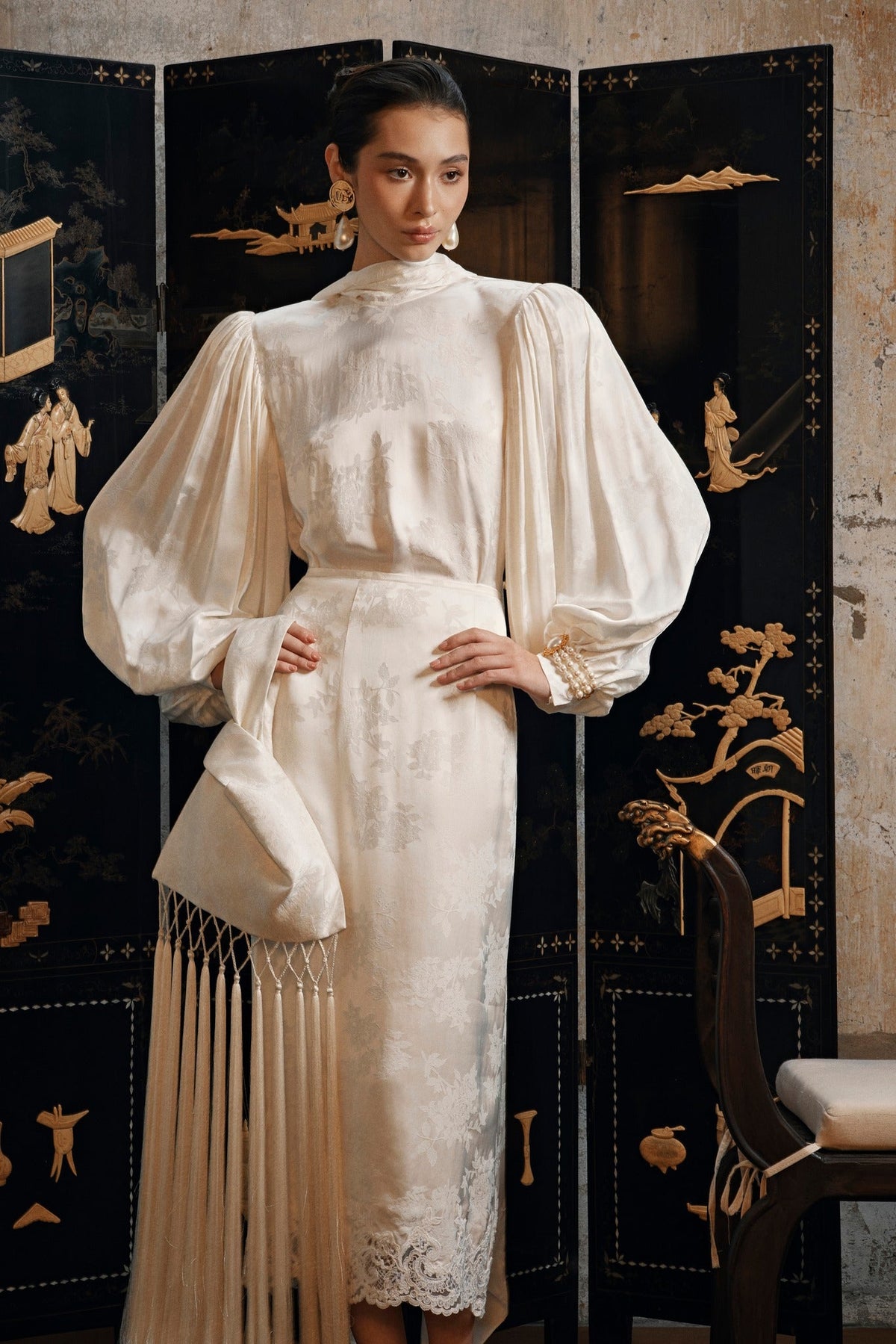 Contour Silk Blouse by HUONG Boutique