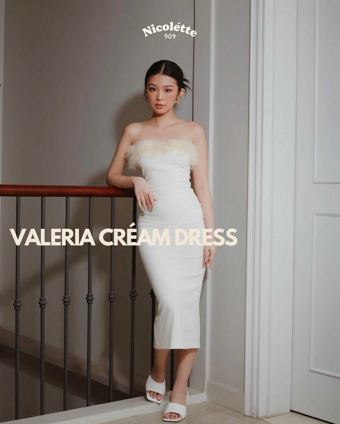 Valeria Cream Dress by The Nicolétte House
