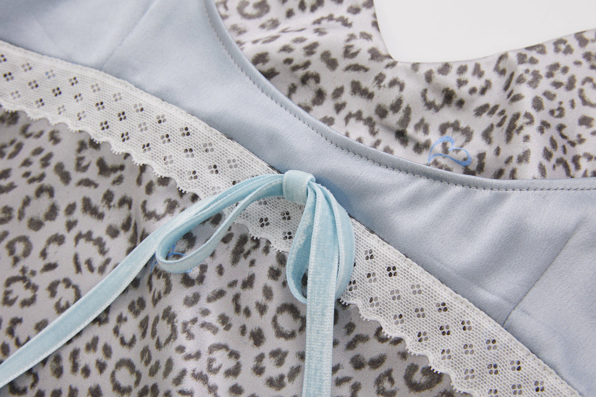 "No Bra" Silver Leopard by Sultry Virgin