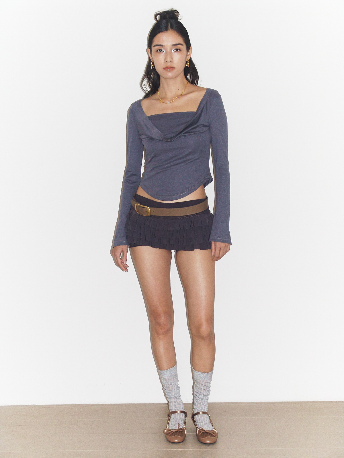 "Cakey" skort Dark Denim by Sultry Virgin