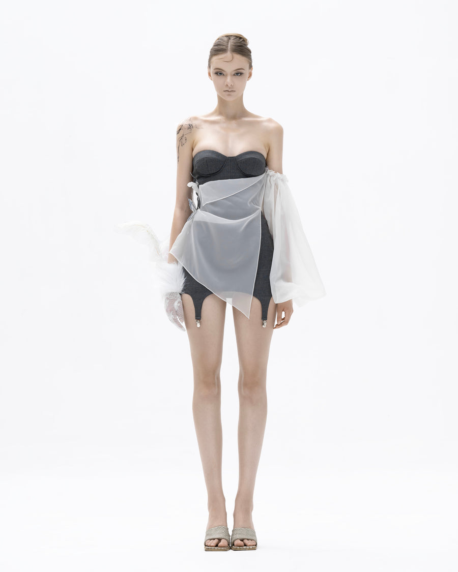 NYSA DRESS WITH NYSA BUTTERFLY PINS