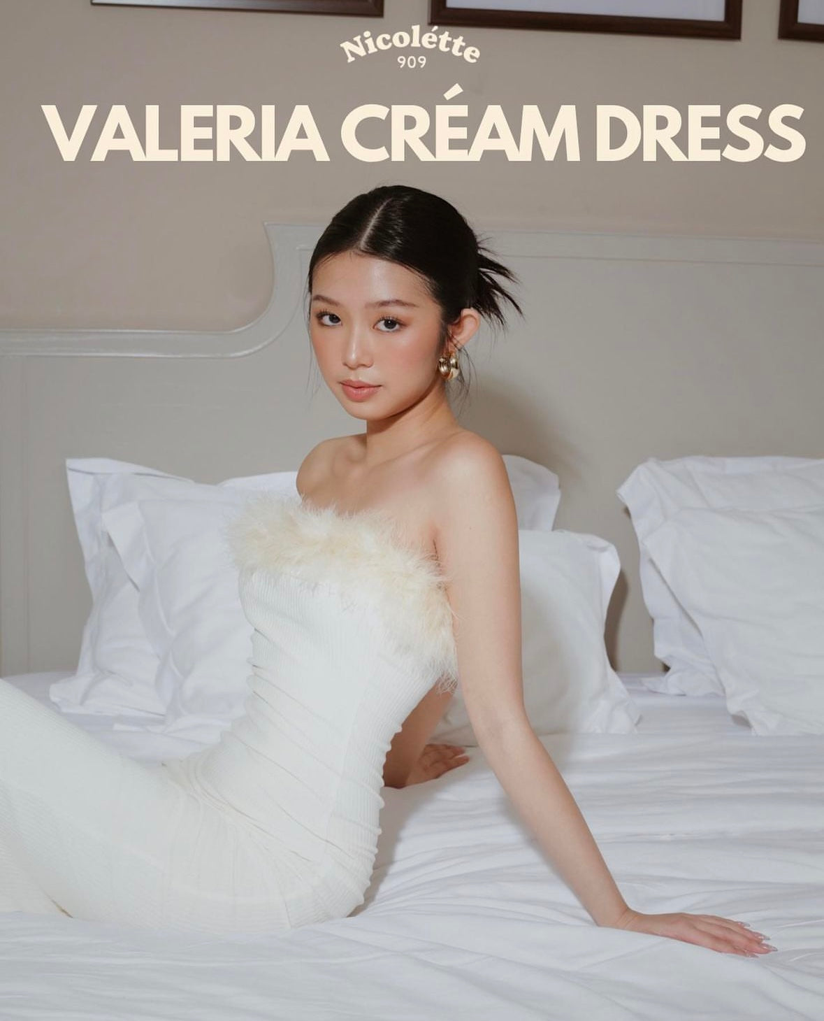 Valeria Cream Dress by The Nicolétte House