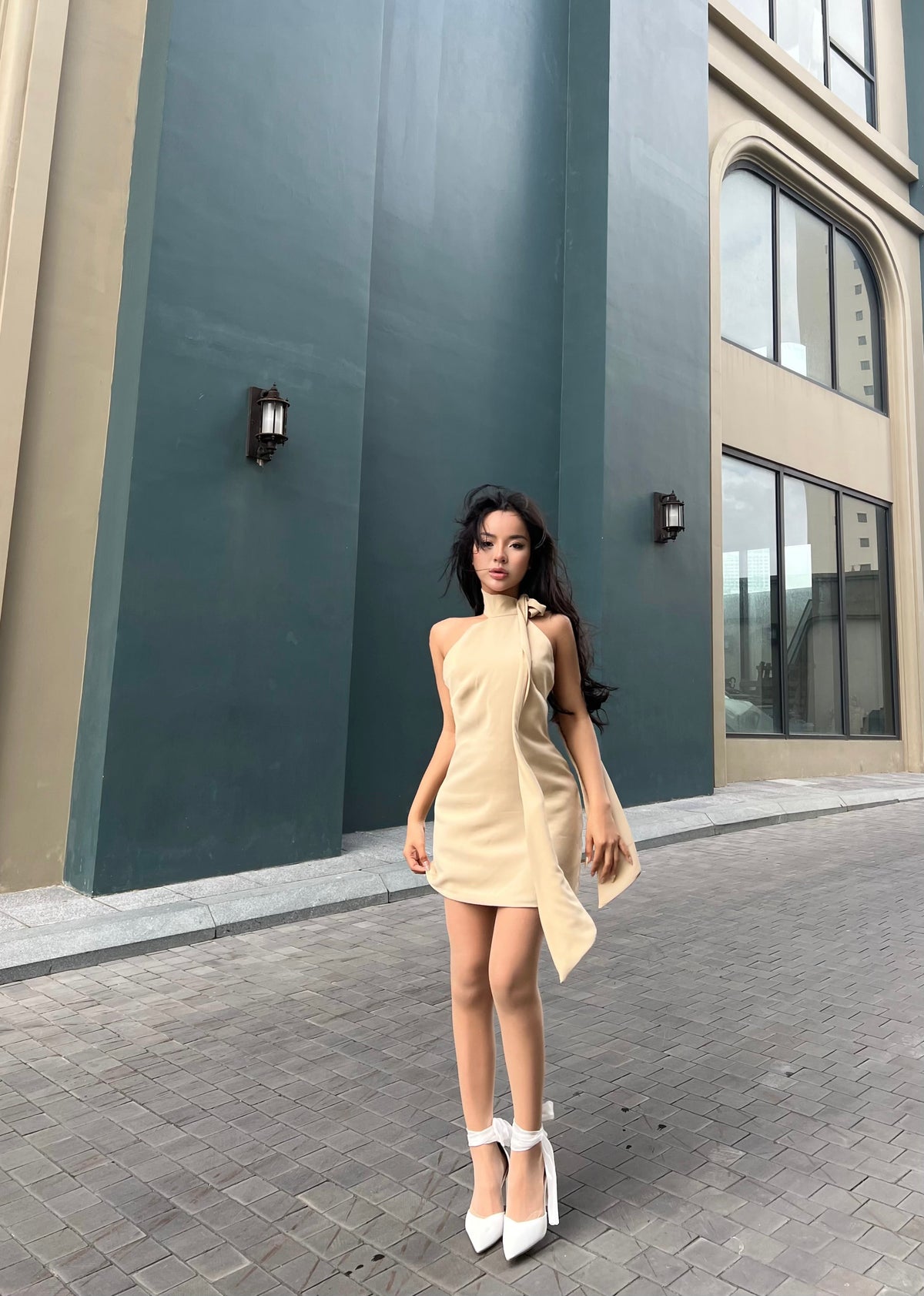 Colette Beige Dress by The Nicolétte House
