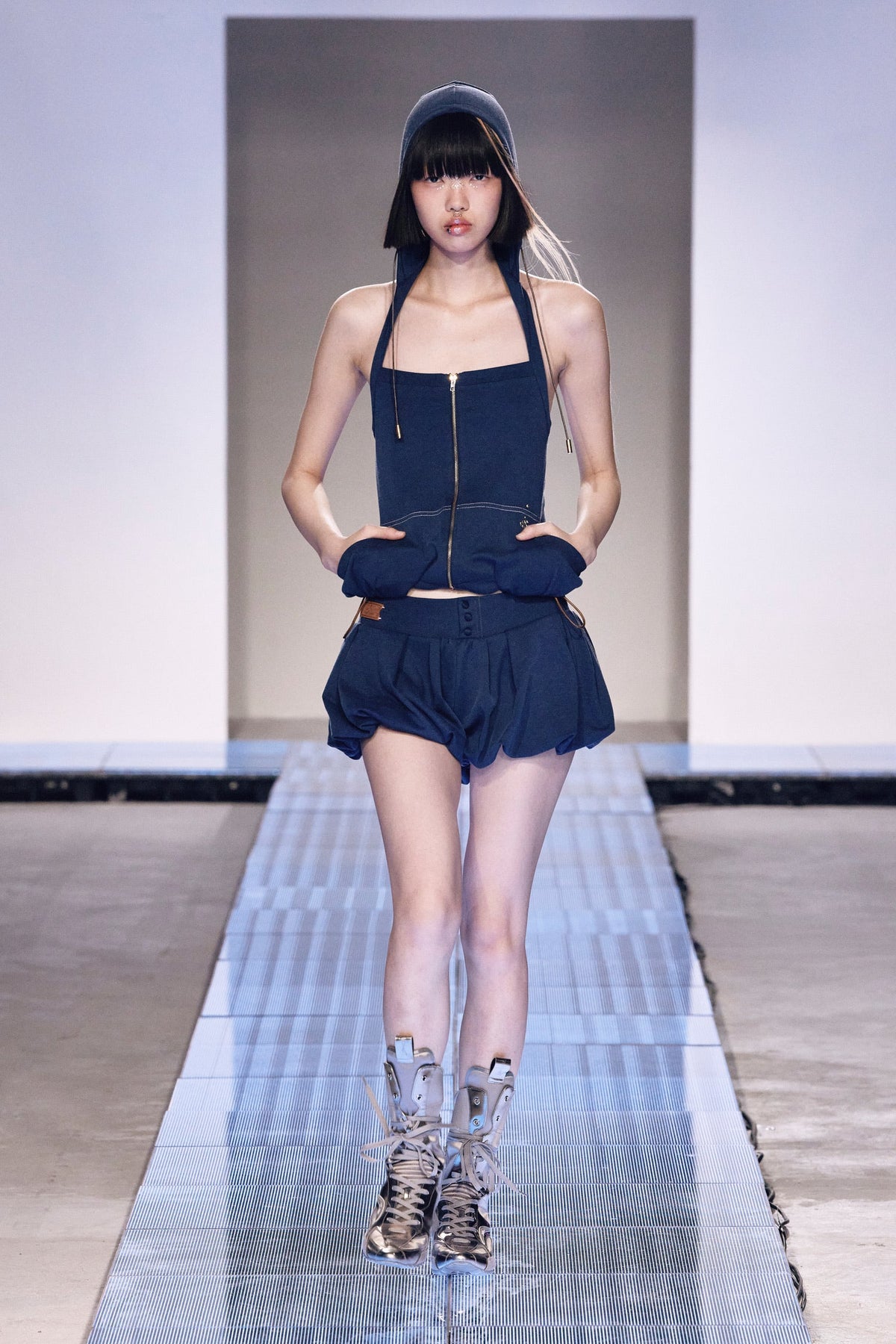 “Puff”Blue Denim Skort by Sultry Virgin