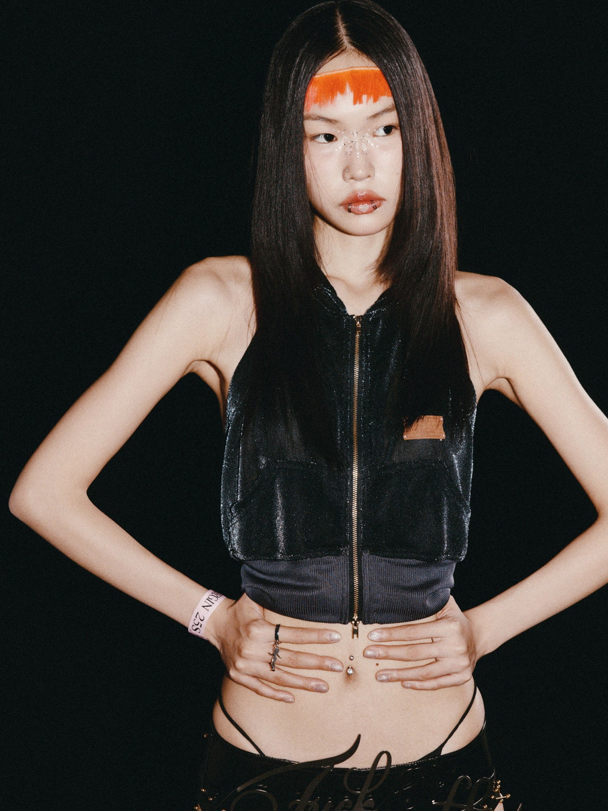 “Exposure” Hoodie Top Black by Sultry Virgin
