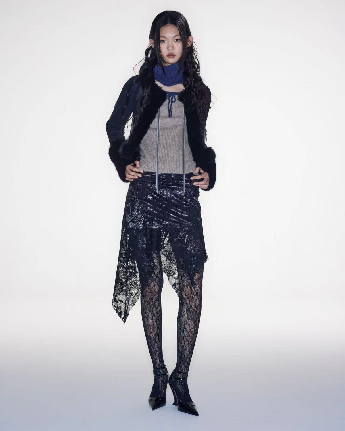 "Sugar Mommy" Cardigan Black by Sultry Virgin