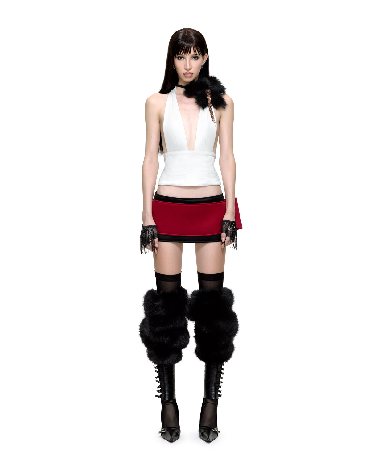TEACUP MINI SKIRT (BLACK) by BUPBES