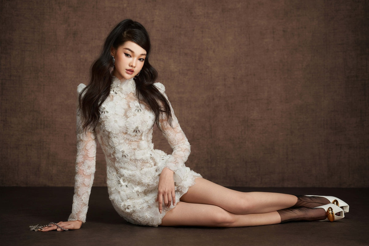 Petal Beading Dress by Keira Tong