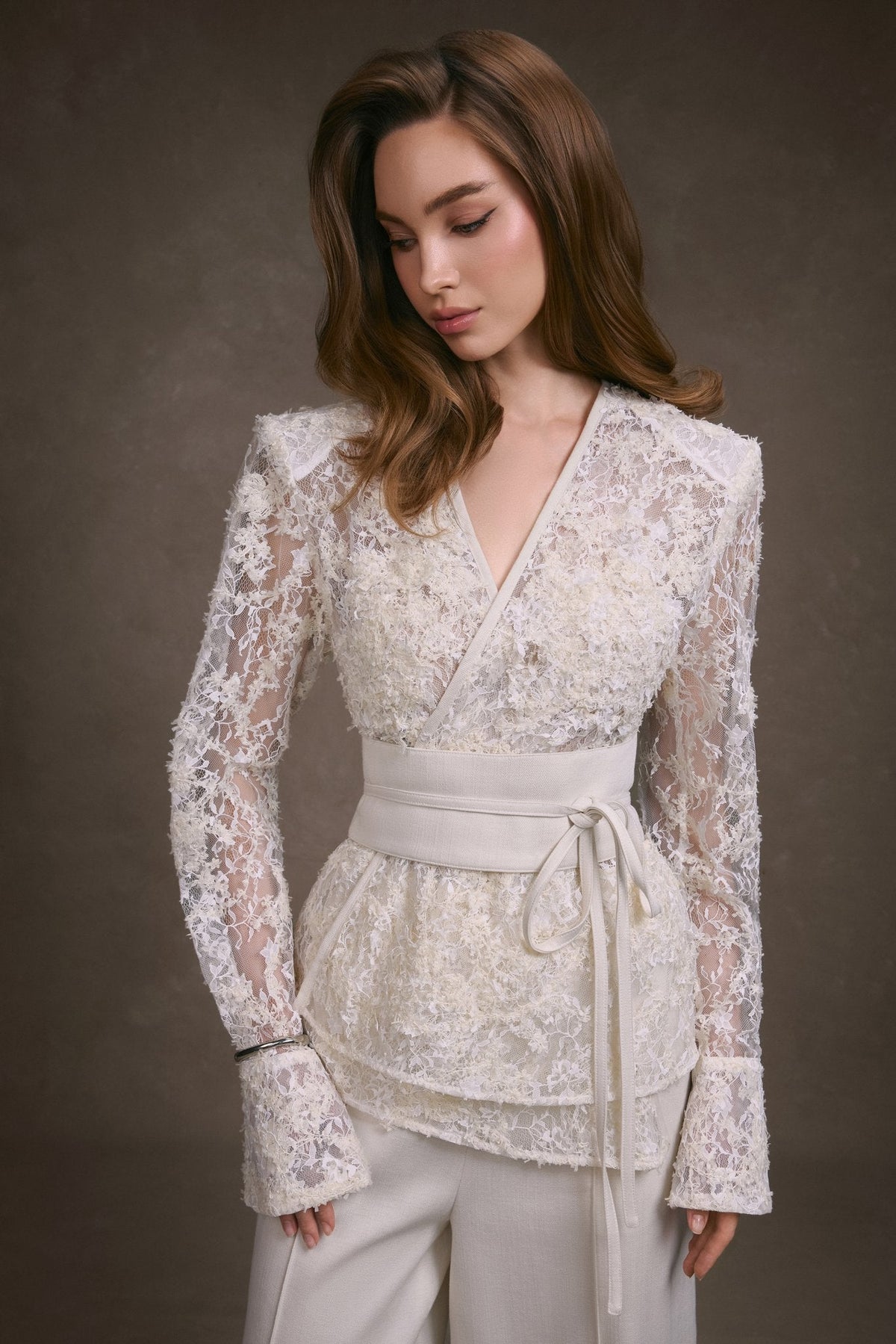 Lace Wrap Top by Keira Tong