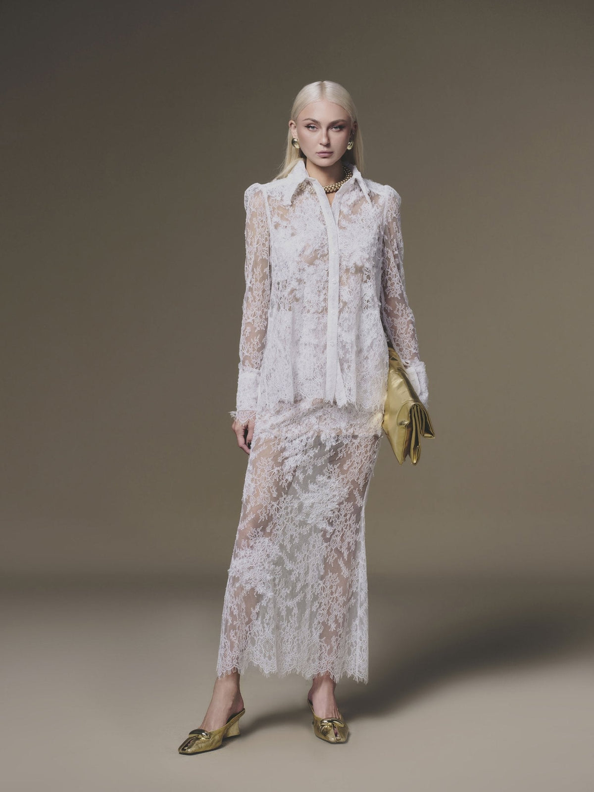 White Petal Sheer Skirt by Keira Tong