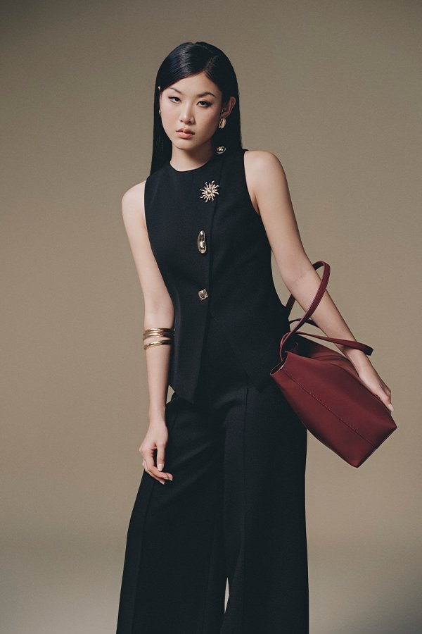 Black Wide Leg Pant by Keira Tong
