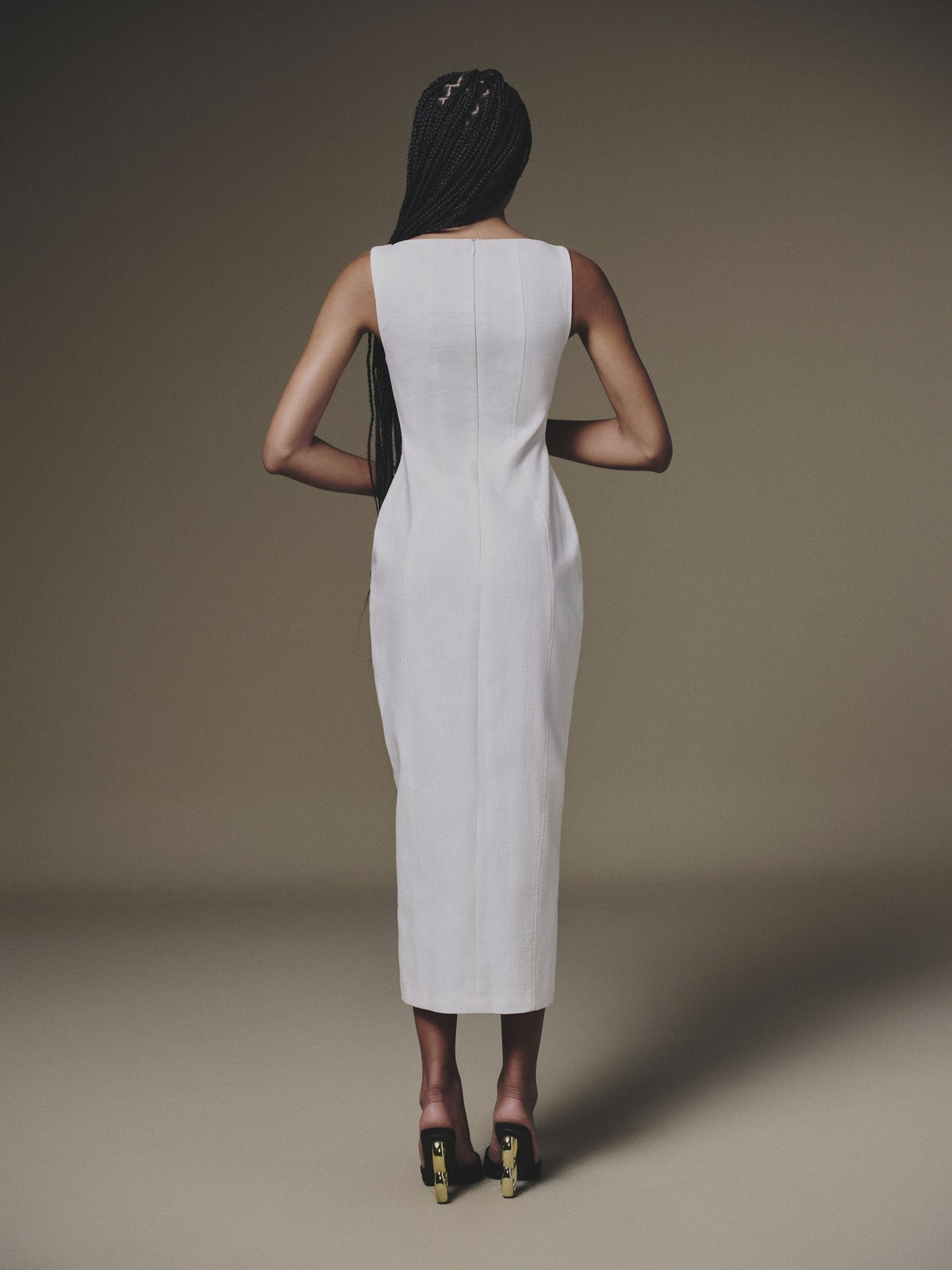 Sleeveless Linen Dress by Keira Tong