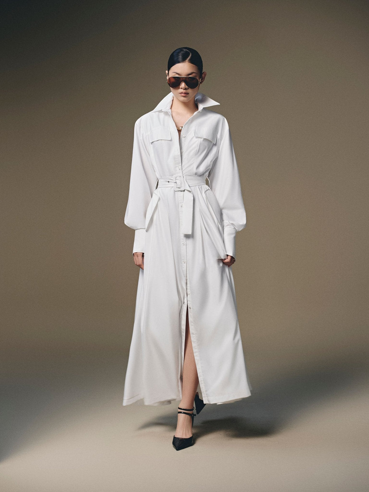 White Thera Shirt Dress by Keira Tong