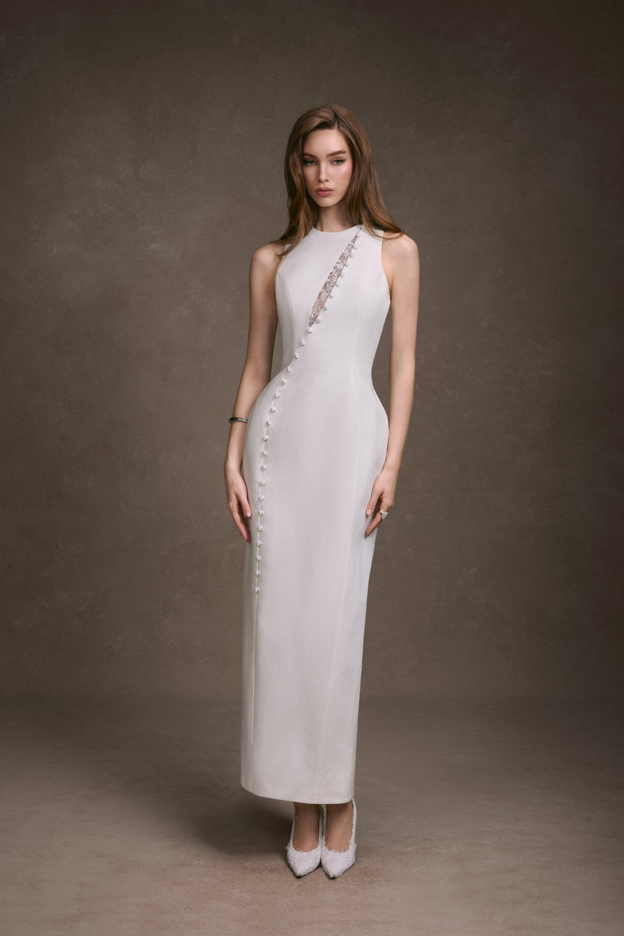 Lace Peek Maxi Dress