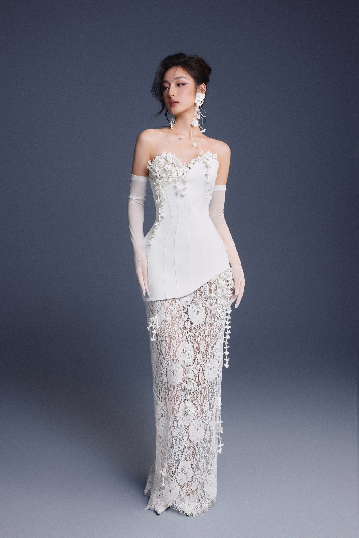 Bouquet Corset Lace Dress by Keira Tong