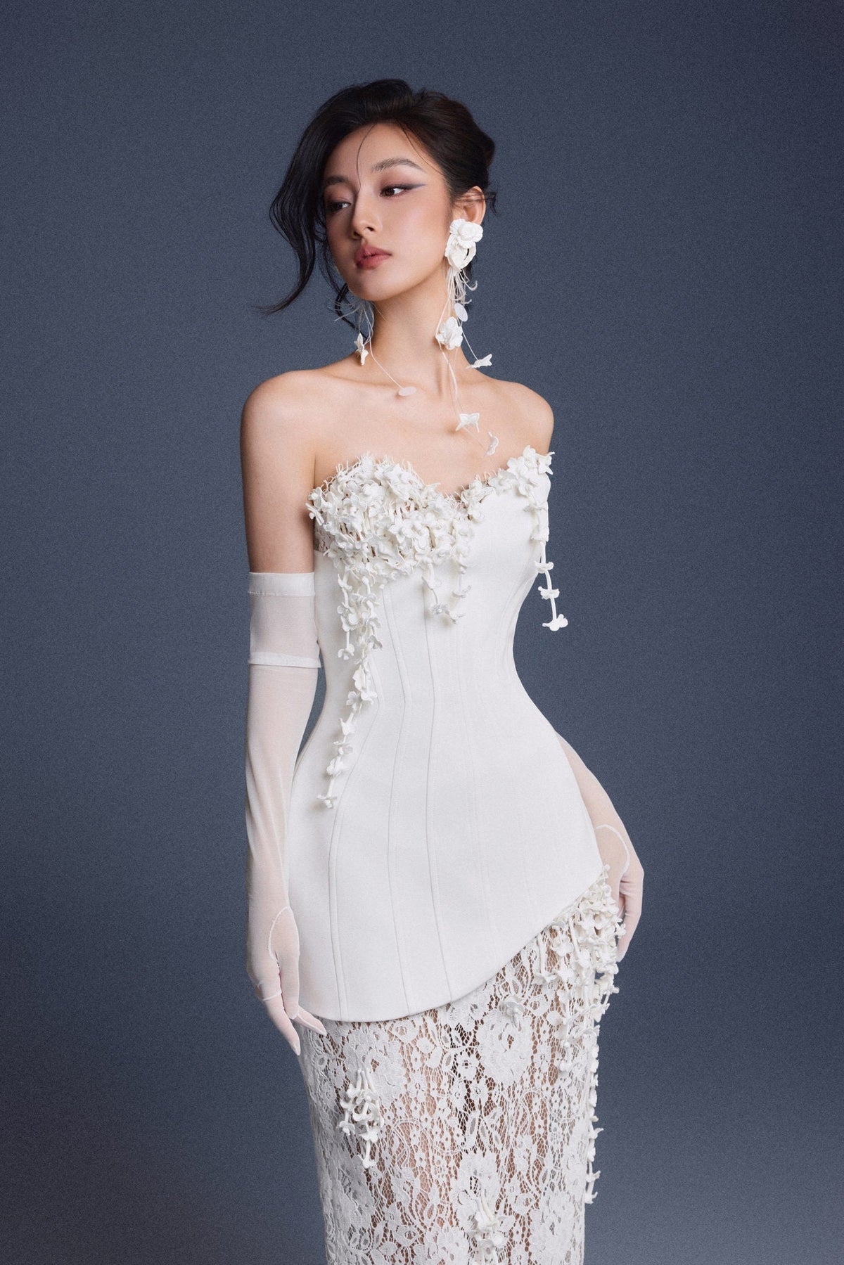 Bouquet Corset Lace Dress by Keira Tong
