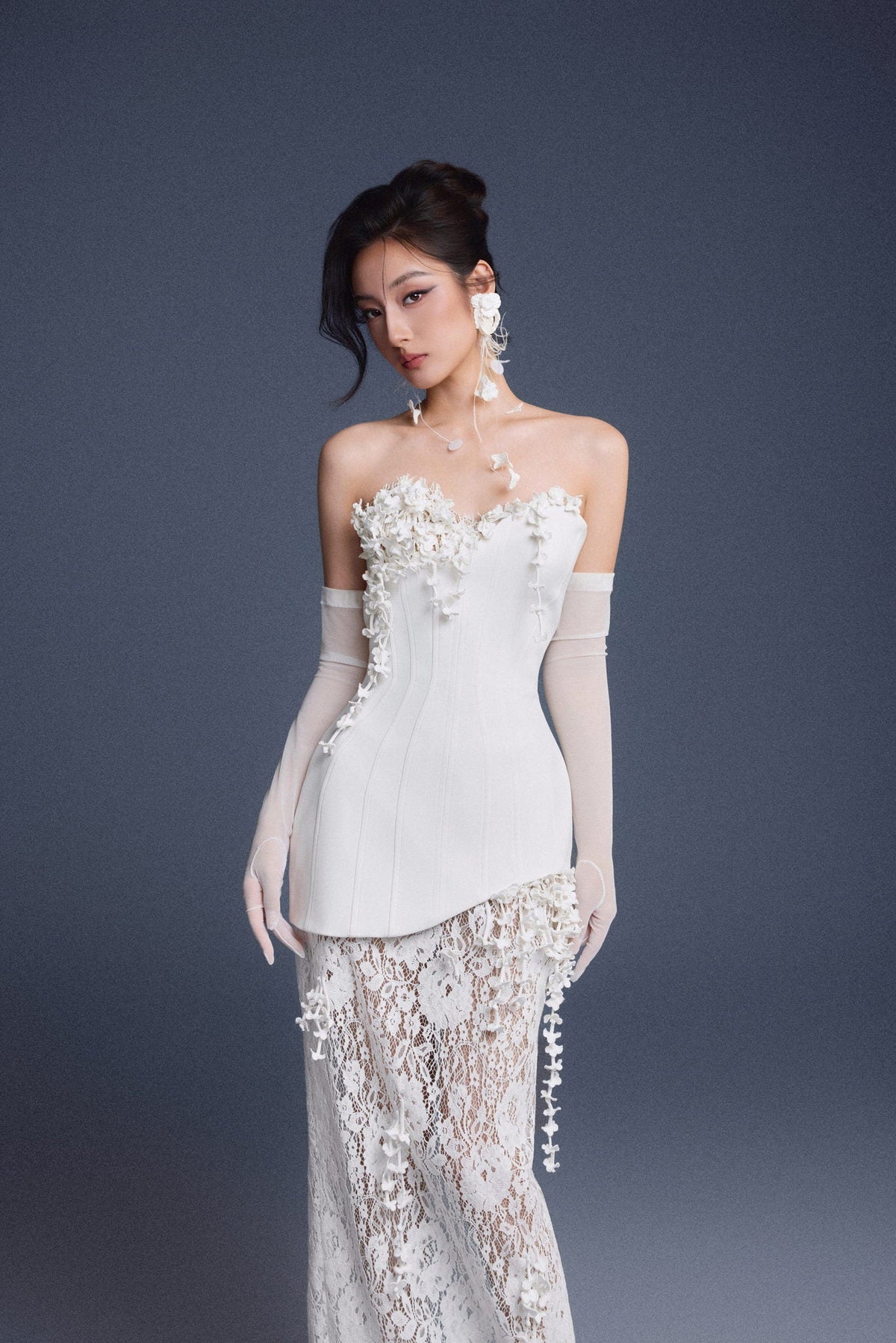 Bouquet Corset Lace Dress by Keira Tong