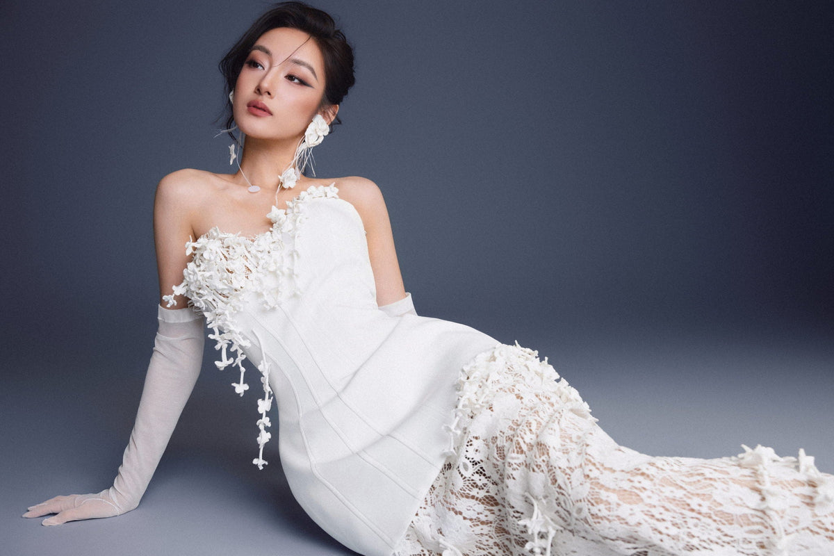 Bouquet Corset Lace Dress by Keira Tong
