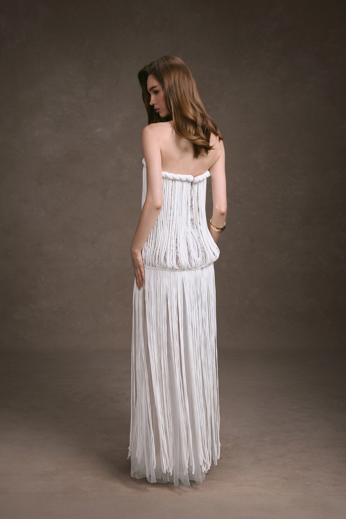 Fringe Lace Corset Dress by Keira Tong