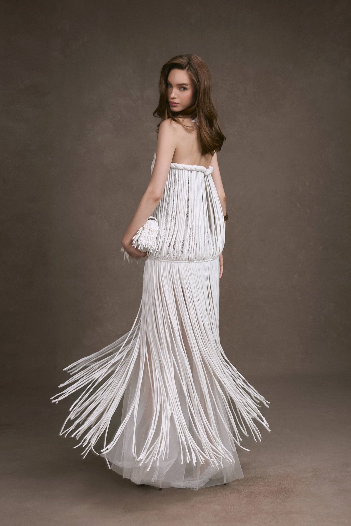 Fringe Lace Corset Dress by Keira Tong