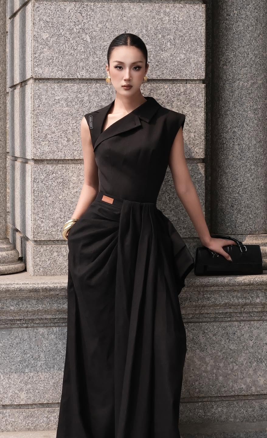 Diagonal Peplum Top by Keira Tong