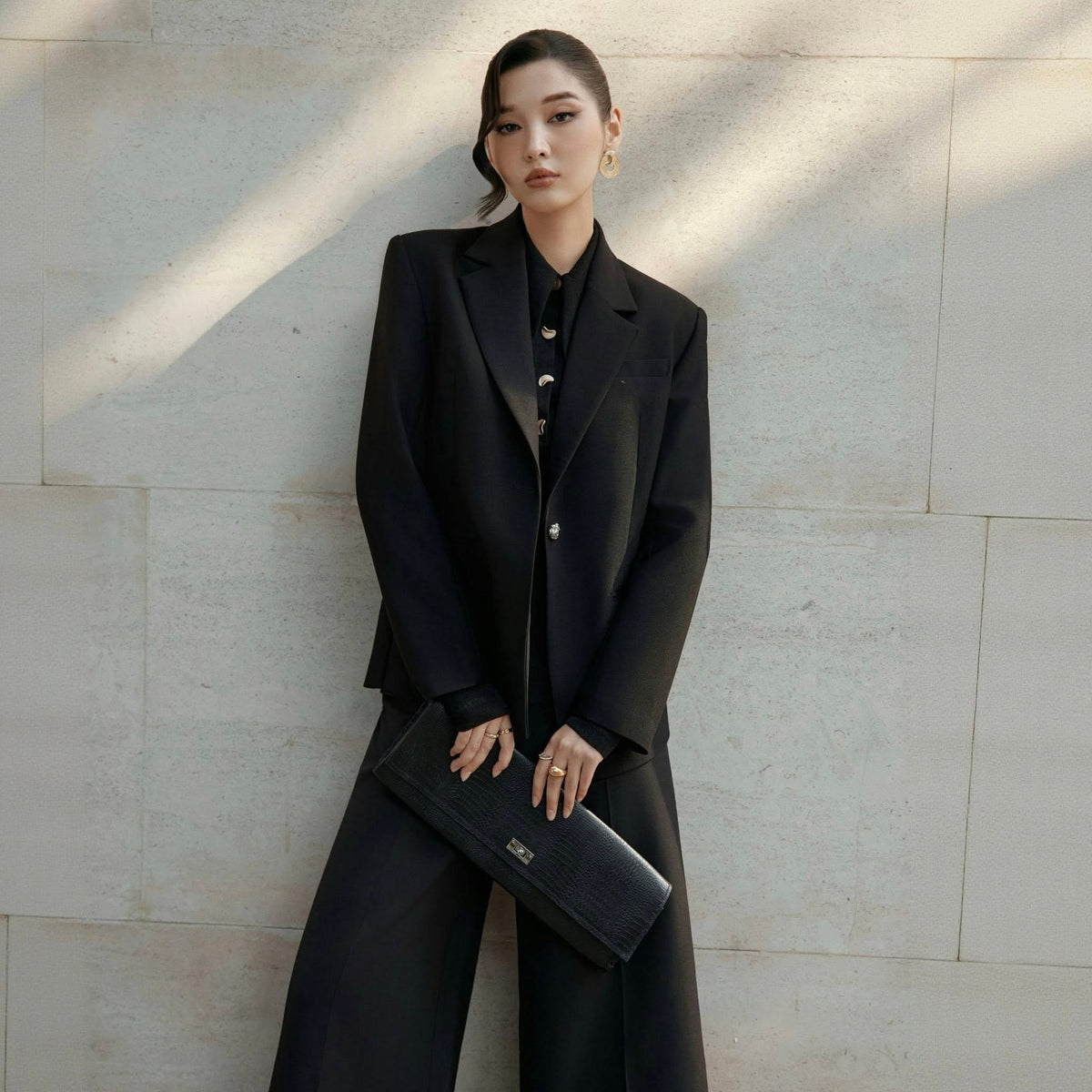 Black Single-breasted Blazer by Keira Tong