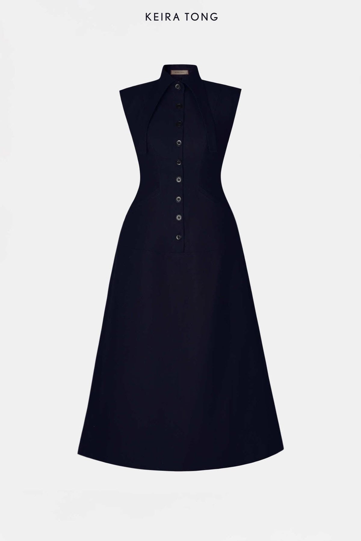 Button Front Dress by Keira Tong