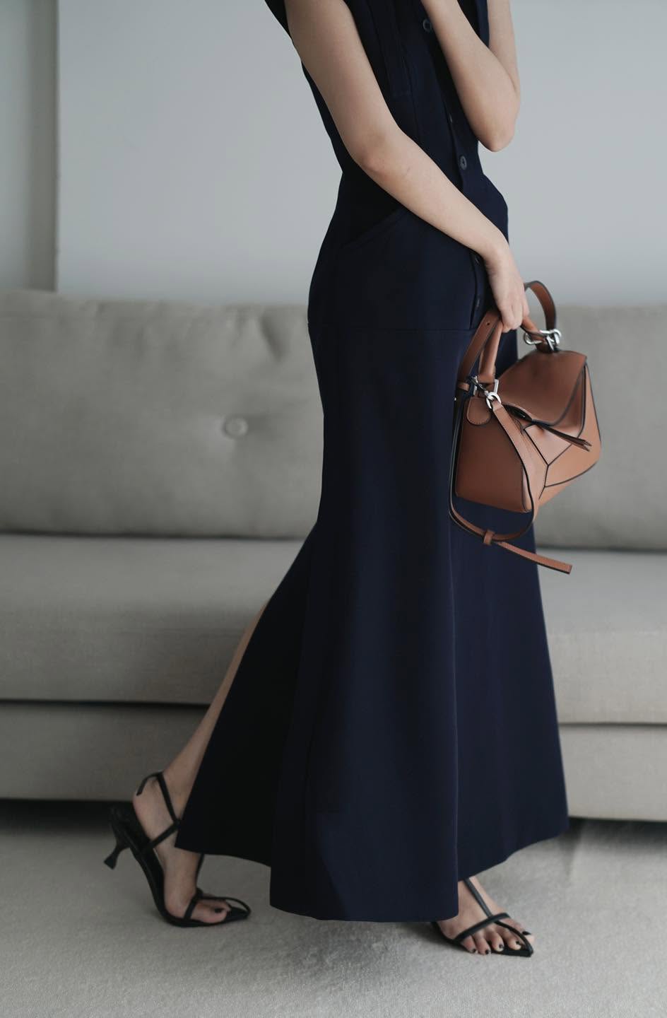 Button Front Dress by Keira Tong