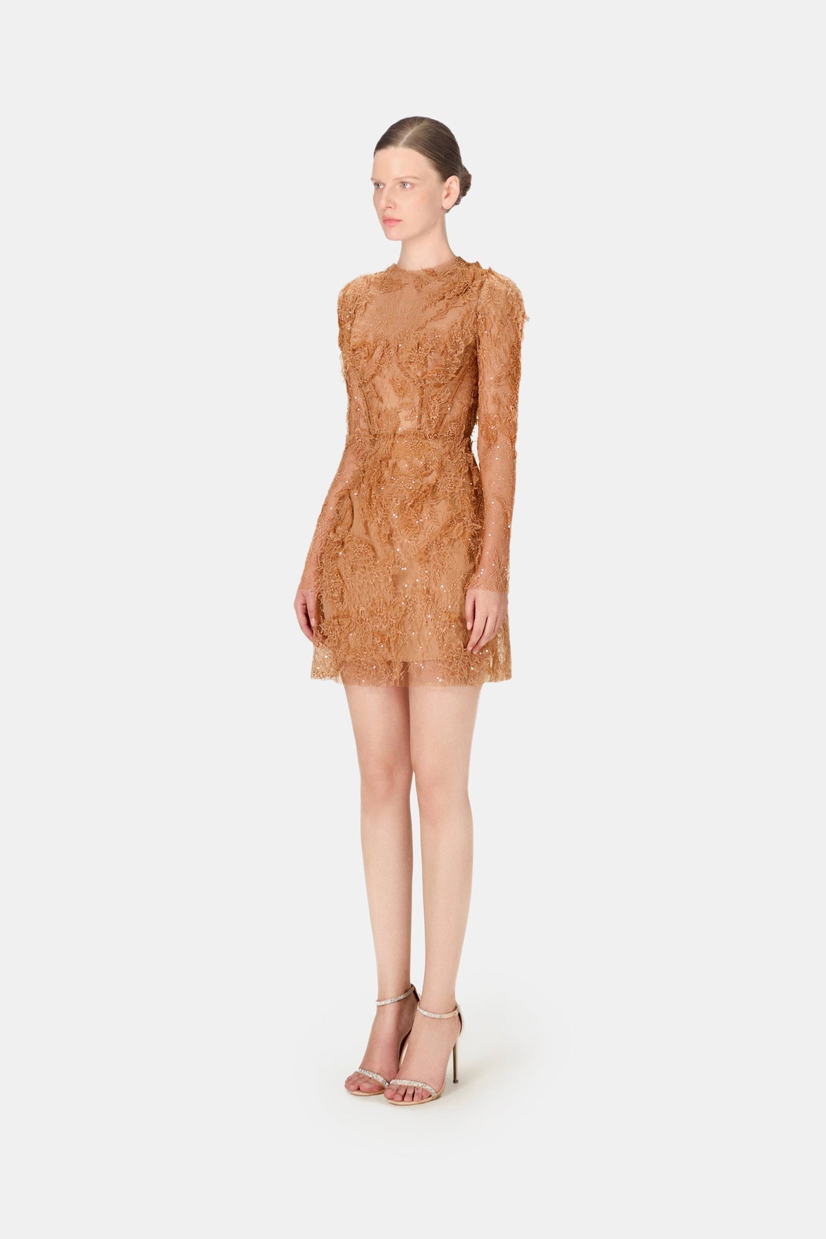 Honey Beaded Lace Mini Dress by Montsand
