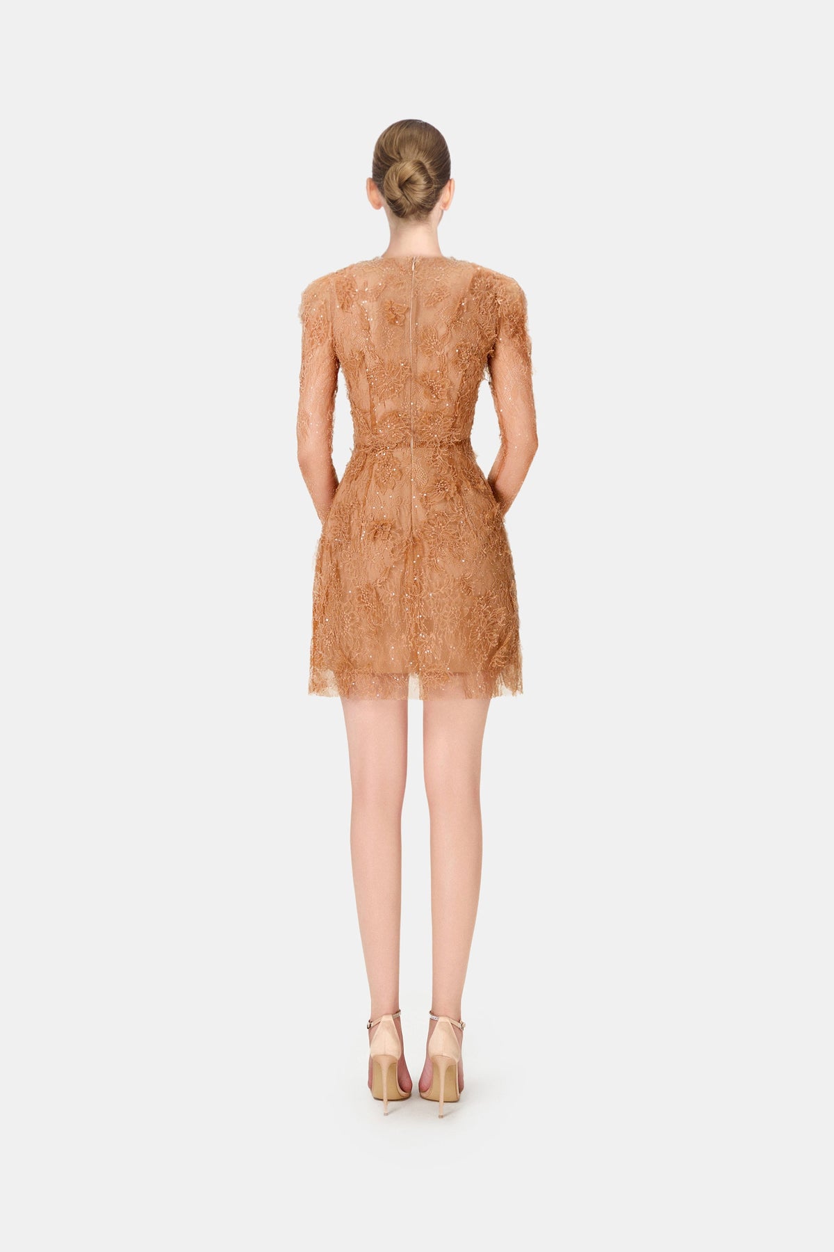 Honey Beaded Lace Mini Dress by Montsand