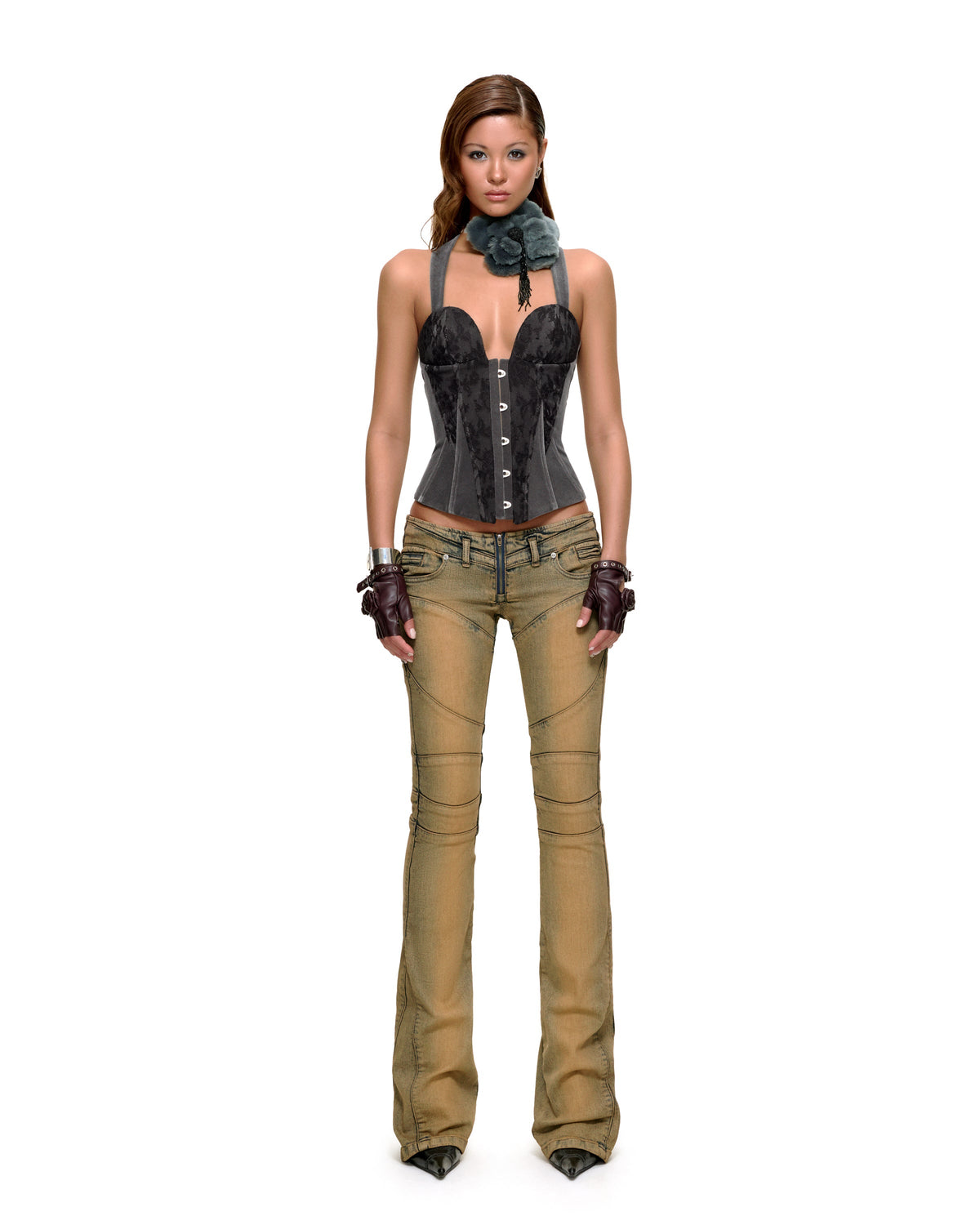 REGINA BOOTCUT JEANS (BEIGE) by BUPBES
