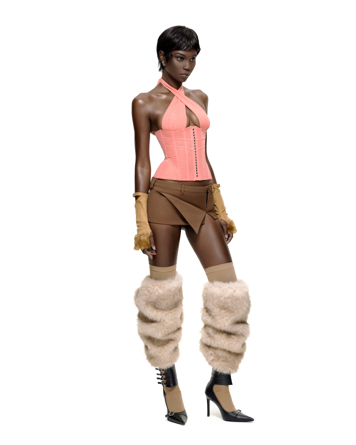 MIRANDA CORSET TOP (CORAL) by BUPBES