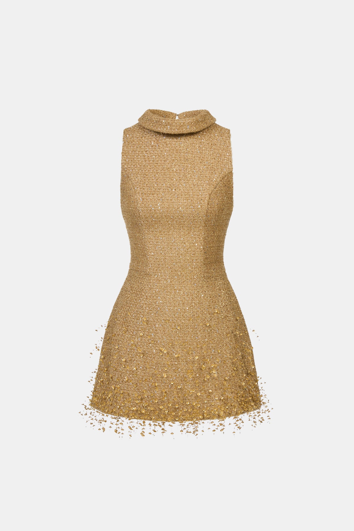Camel Crystal Beaded Tweed Top by Montsand