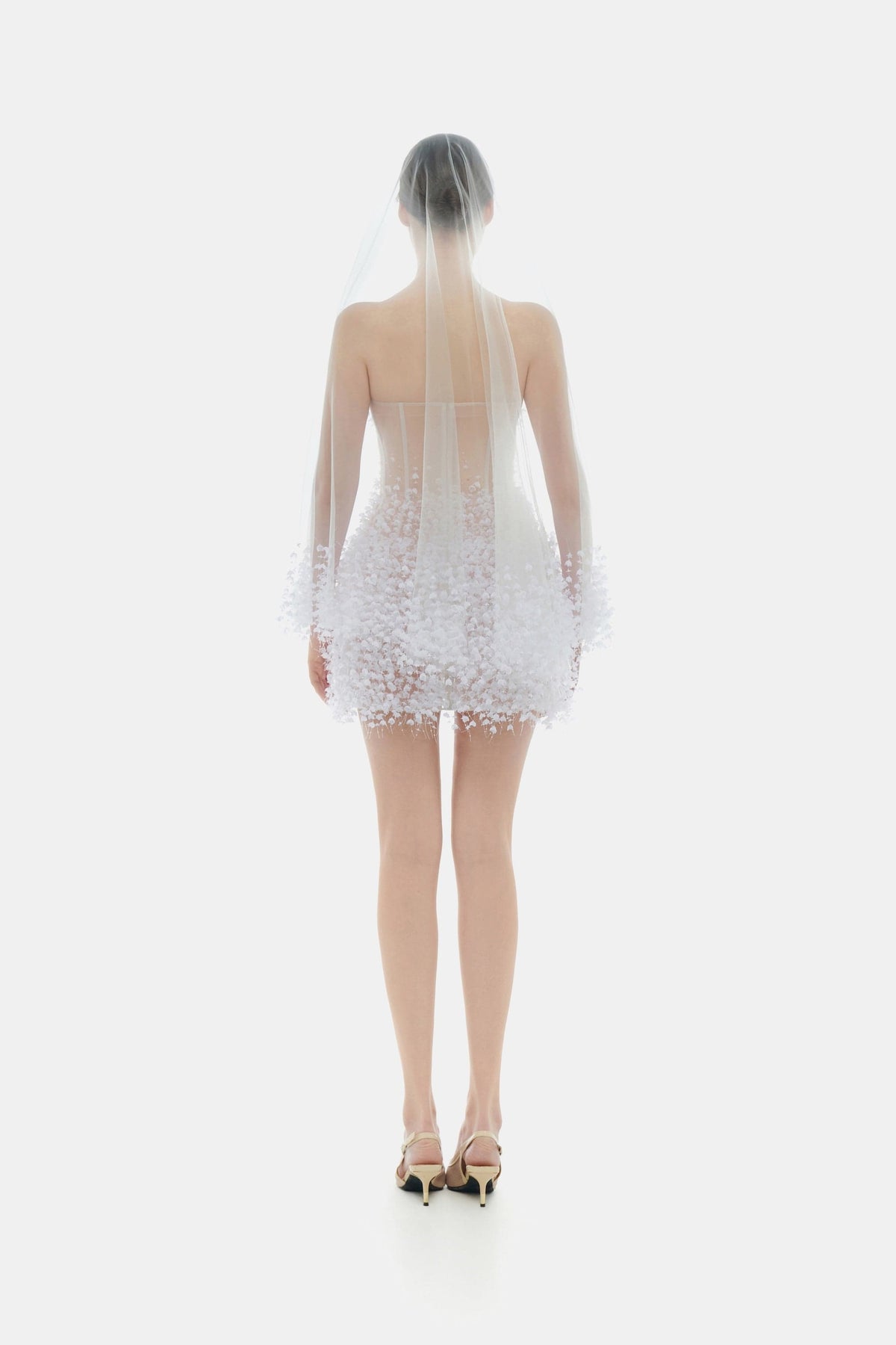 Ivory Flowers Mini Dress by Montsand