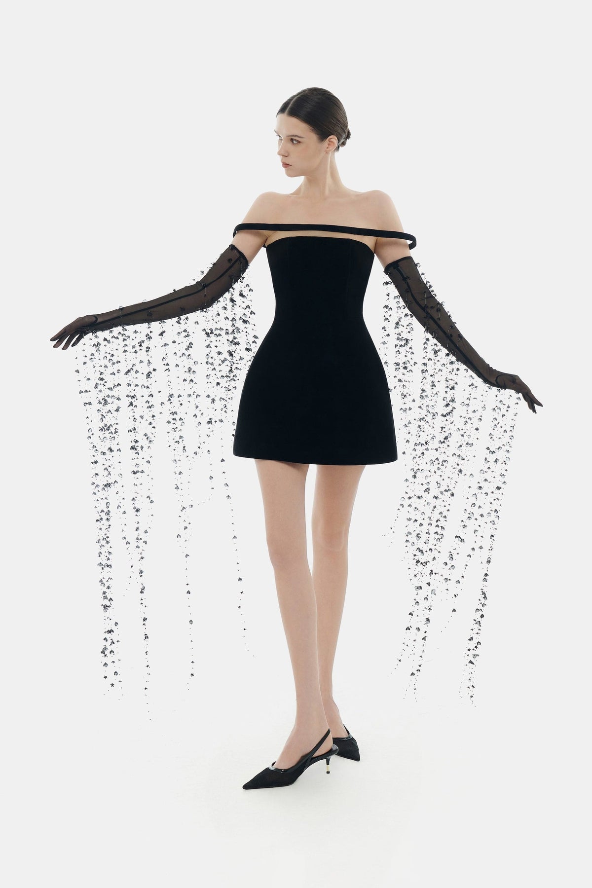 Black Orbit Mini Dress by Montsand